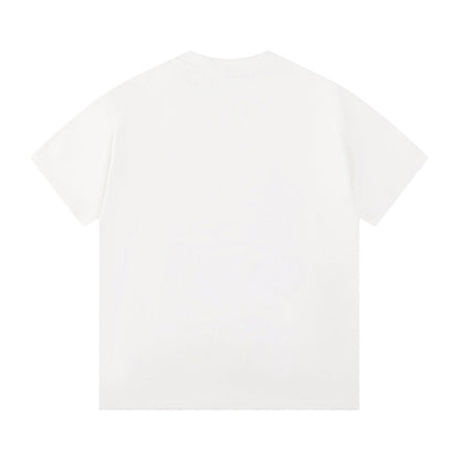 Solid color love short sleeve T-shirt