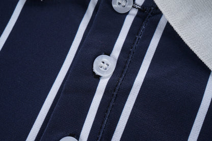 Fashion striped POLO shirt