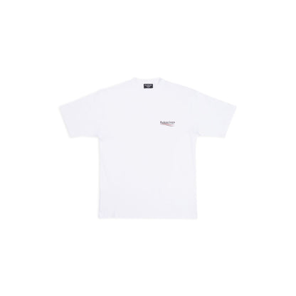 Classic round collar cotton print t-shirt